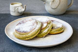 Japonské lívance s čajem matcha